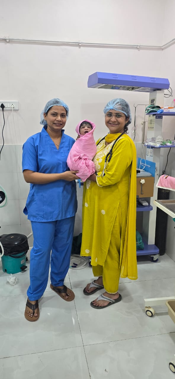 Newborn care at Shirole Maternity Hospital